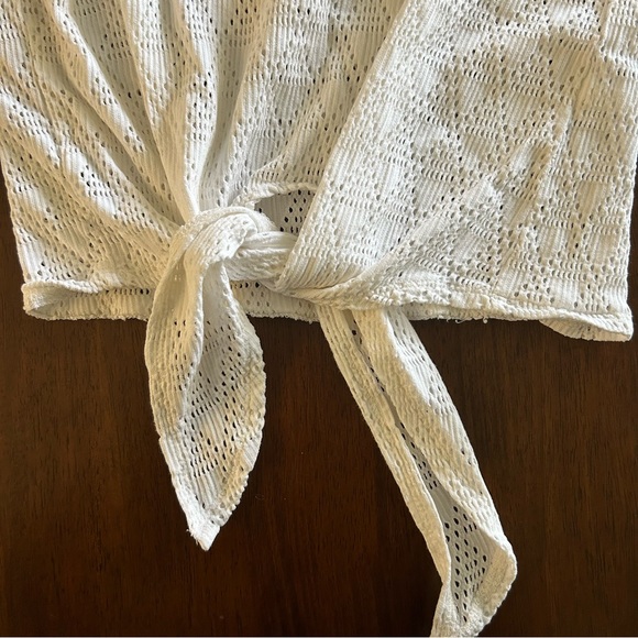 madewell texture and thread front tie shirt - Picture 3 of 3